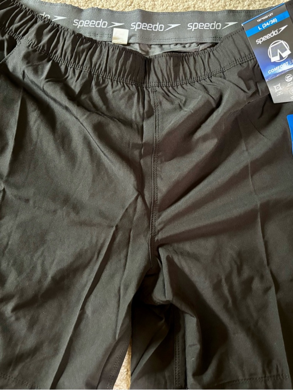 Speedo Black Men's Swim Shorts with Comfort Liner